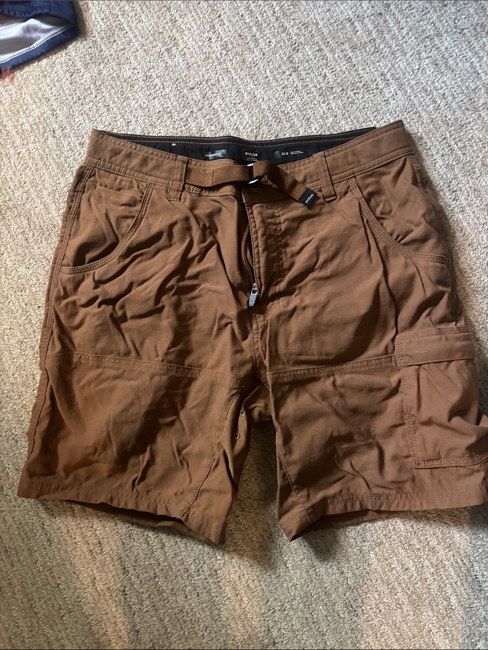 Prana Brown/rust Men's Cargo Shorts with Utility Pockets